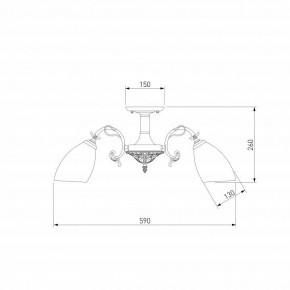 Люстра на штанге Eurosvet Ariele 22010/5 античная бронза в Когалыме - kogalym.mebel24.online | фото 3
