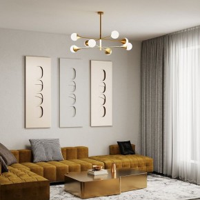 Люстра на штанге Eurosvet Calyx 60168/8 латунь в Когалыме - kogalym.mebel24.online | фото 4