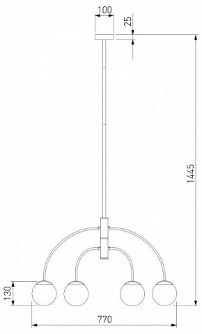 Люстра на штанге Eurosvet Cenacolo 30179/4 черный в Когалыме - kogalym.mebel24.online | фото 3