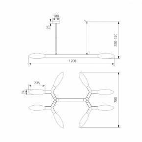 Люстра на штанге Eurosvet Covalent 30180 черный в Когалыме - kogalym.mebel24.online | фото 3
