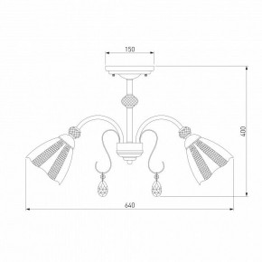 Люстра на штанге Eurosvet Floranse 30155/5 античная бронза в Когалыме - kogalym.mebel24.online | фото 3