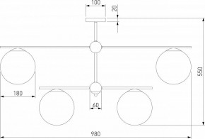 Люстра на штанге Eurosvet Marbella 60147/6 латунь в Когалыме - kogalym.mebel24.online | фото 4