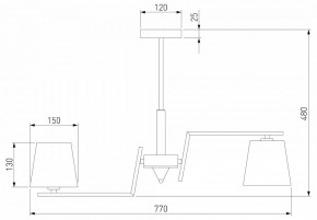 Люстра на штанге Eurosvet Ozark 60149/8 латунь в Когалыме - kogalym.mebel24.online | фото 3