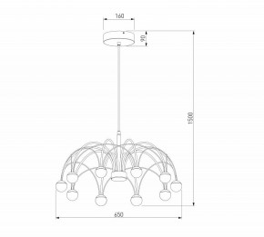 Люстра на штанге Eurosvet Ragno 90030/10 LED золото в Когалыме - kogalym.mebel24.online | фото 5