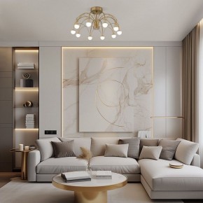 Люстра на штанге Eurosvet Ragno 90031/10 LED золото в Когалыме - kogalym.mebel24.online | фото 4