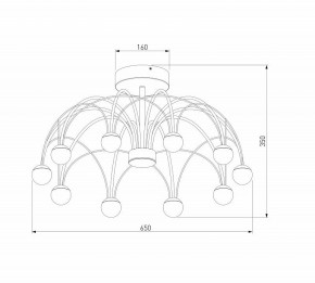 Люстра на штанге Eurosvet Ragno 90031/10 LED золото в Когалыме - kogalym.mebel24.online | фото 5