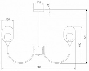 Люстра на штанге Eurosvet Spritz 70217/8 латунь в Когалыме - kogalym.mebel24.online | фото 5