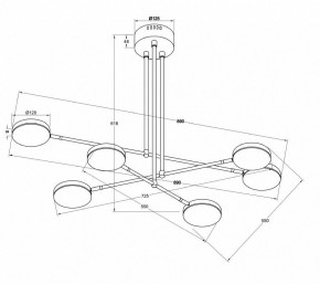 Люстра на штанге Maytoni Fad MOD070PL-L36W3K в Когалыме - kogalym.mebel24.online | фото 3