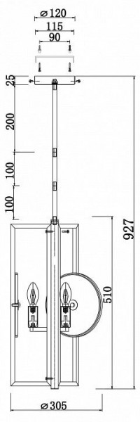Люстра на штанге Maytoni Marmo MOD099PL-03G в Когалыме - kogalym.mebel24.online | фото 4