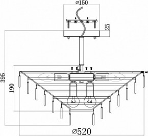 Люстра на штанге Maytoni Mazzo MOD130CL-11G в Когалыме - kogalym.mebel24.online | фото 5