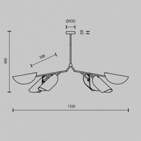 Люстра на штанге Maytoni Organic MOD225PL-06B в Когалыме - kogalym.mebel24.online | фото 4