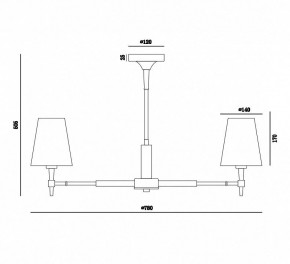 Люстра на штанге Maytoni Zaragoza H001CL-05BS в Когалыме - kogalym.mebel24.online | фото 6