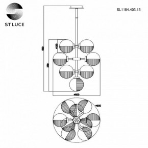 Люстра на штанге ST-Luce Todo SL1184.403.13 в Когалыме - kogalym.mebel24.online | фото 5