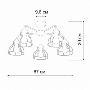 Люстра на штанге Vitaluce V3102 V3102-0/5PL в Когалыме - kogalym.mebel24.online | фото 2