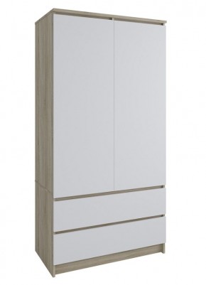 МОРИ МШ 900.1 Шкаф с 2-мя дв. и 2-мя ящ. (Дуб Сонома/Белый) в Когалыме - kogalym.mebel24.online | фото 1