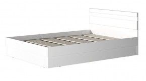 МС "Хилтон" Кровать 1,4 (Белый текстурный) в Когалыме - kogalym.mebel24.online | фото 2