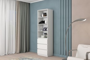 МС "Хилтон" Стеллаж (Белый текстурный) в Когалыме - kogalym.mebel24.online | фото