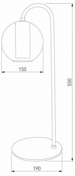 Настольная лампа декоративная Eurosvet Cobble 80508/1 дымчатый в Когалыме - kogalym.mebel24.online | фото 2