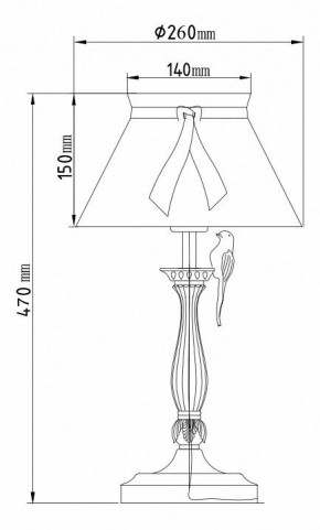 Настольная лампа декоративная Maytoni Bird ARM013-11-W в Когалыме - kogalym.mebel24.online | фото 5