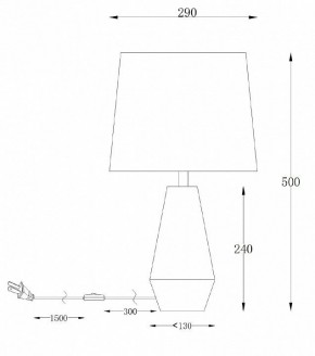 Настольная лампа декоративная Maytoni Calvin Table Z181-TL-01-B в Когалыме - kogalym.mebel24.online | фото 2