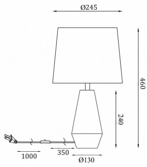 Настольная лампа декоративная Maytoni Calvin Table Z181-TL-01-W в Когалыме - kogalym.mebel24.online | фото 2