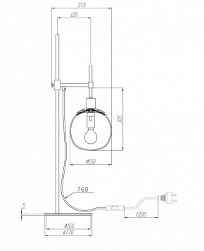 Настольная лампа декоративная Maytoni Erich MOD221-TL-01-G в Когалыме - kogalym.mebel24.online | фото 3