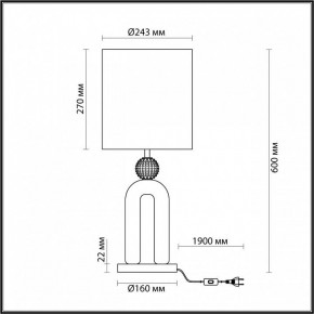 Настольная лампа декоративная Odeon Light Bagel 5410/1T в Когалыме - kogalym.mebel24.online | фото 4