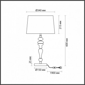 Настольная лампа декоративная Odeon Light Homi 5040/1T в Когалыме - kogalym.mebel24.online | фото 4