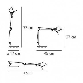 Настольная лампа офисная Artemide  A001300 в Когалыме - kogalym.mebel24.online | фото 4