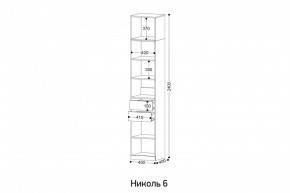 НИКОЛЬ 6 Пенал в Когалыме - kogalym.mebel24.online | фото 2