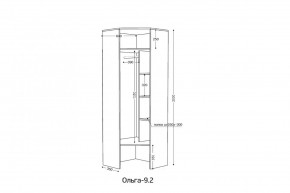 ОЛЬГА 9.2 Шкаф угловой с зеркалом в Когалыме - kogalym.mebel24.online | фото 2