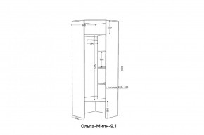 ОЛЬГА-МИЛК 9.1 Шкаф угловой без зеркала в Когалыме - kogalym.mebel24.online | фото 2