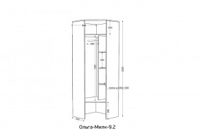 ОЛЬГА-МИЛК 9.2 Шкаф угловой с зеркалом в Когалыме - kogalym.mebel24.online | фото 2