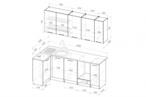 ПАРМА Кухонный гарнитур Прайм 400 (1100*2000 мм) в Когалыме - kogalym.mebel24.online | фото 2