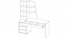 ПИФАГОР Стол компьютерный (дуб вотан/кашемир) в Когалыме - kogalym.mebel24.online | фото 3