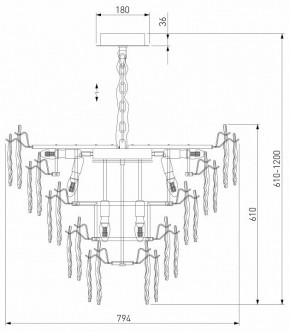 Подвесная люстра Bogate-s Leaf 369 в Когалыме - kogalym.mebel24.online | фото 4