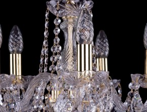 Подвесная люстра Bohemia Ivele Crystal 1402 1402/5/141/G/Leafs в Когалыме - kogalym.mebel24.online | фото 3
