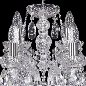 Подвесная люстра Bohemia Ivele Crystal 1411 1411/8+4/195/Ni в Когалыме - kogalym.mebel24.online | фото 4