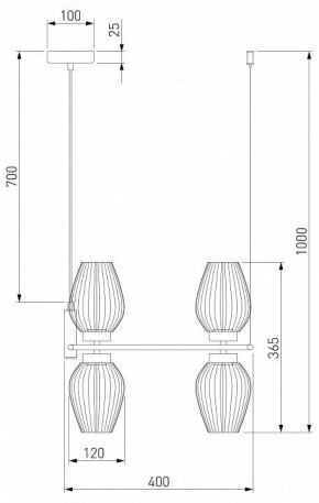 Подвесная люстра Eurosvet Alva 30183/4 латунь в Когалыме - kogalym.mebel24.online | фото 4