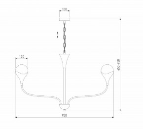 Подвесная люстра Eurosvet Calyx 60169/8 никель в Когалыме - kogalym.mebel24.online | фото 3