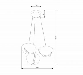 Подвесная люстра Eurosvet Emisfero 50083/3 LED золото в Когалыме - kogalym.mebel24.online | фото 6