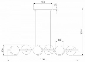 Подвесная люстра Eurosvet Moity 70149/6 черный/латунь в Когалыме - kogalym.mebel24.online | фото 5
