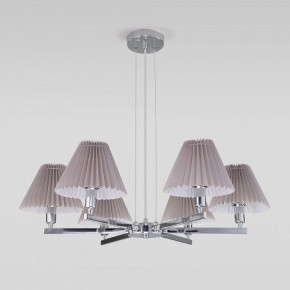 Подвесная люстра Eurosvet Peony 60136/6 хром/серый в Когалыме - kogalym.mebel24.online | фото 4