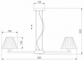 Подвесная люстра Eurosvet Peony 60136/8 хром/графит в Когалыме - kogalym.mebel24.online | фото 3