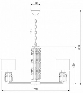 Подвесная люстра Eurosvet Zaffiro 10099/8 хром/прозрачный хрусталь Strotskis (новый абажур) в Когалыме - kogalym.mebel24.online | фото 5
