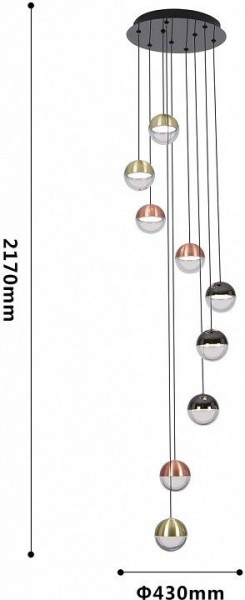 Подвесная люстра Favourite Luna 4371-9P в Когалыме - kogalym.mebel24.online | фото 5
