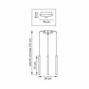 Подвесная люстра Lightstar Tubo L3T747233 в Когалыме - kogalym.mebel24.online | фото 3