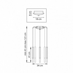 Подвесная люстра Lightstar Tubo L5T747143 в Когалыме - kogalym.mebel24.online | фото 3