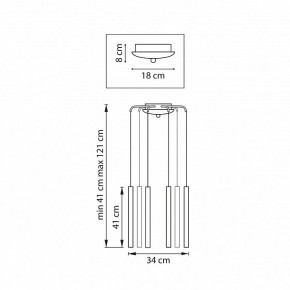 Подвесная люстра Lightstar Tubo L8T747243 в Когалыме - kogalym.mebel24.online | фото 3