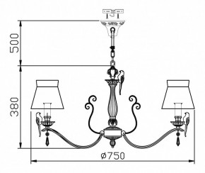 Подвесная люстра Maytoni Bird ARM013-08-W в Когалыме - kogalym.mebel24.online | фото 5